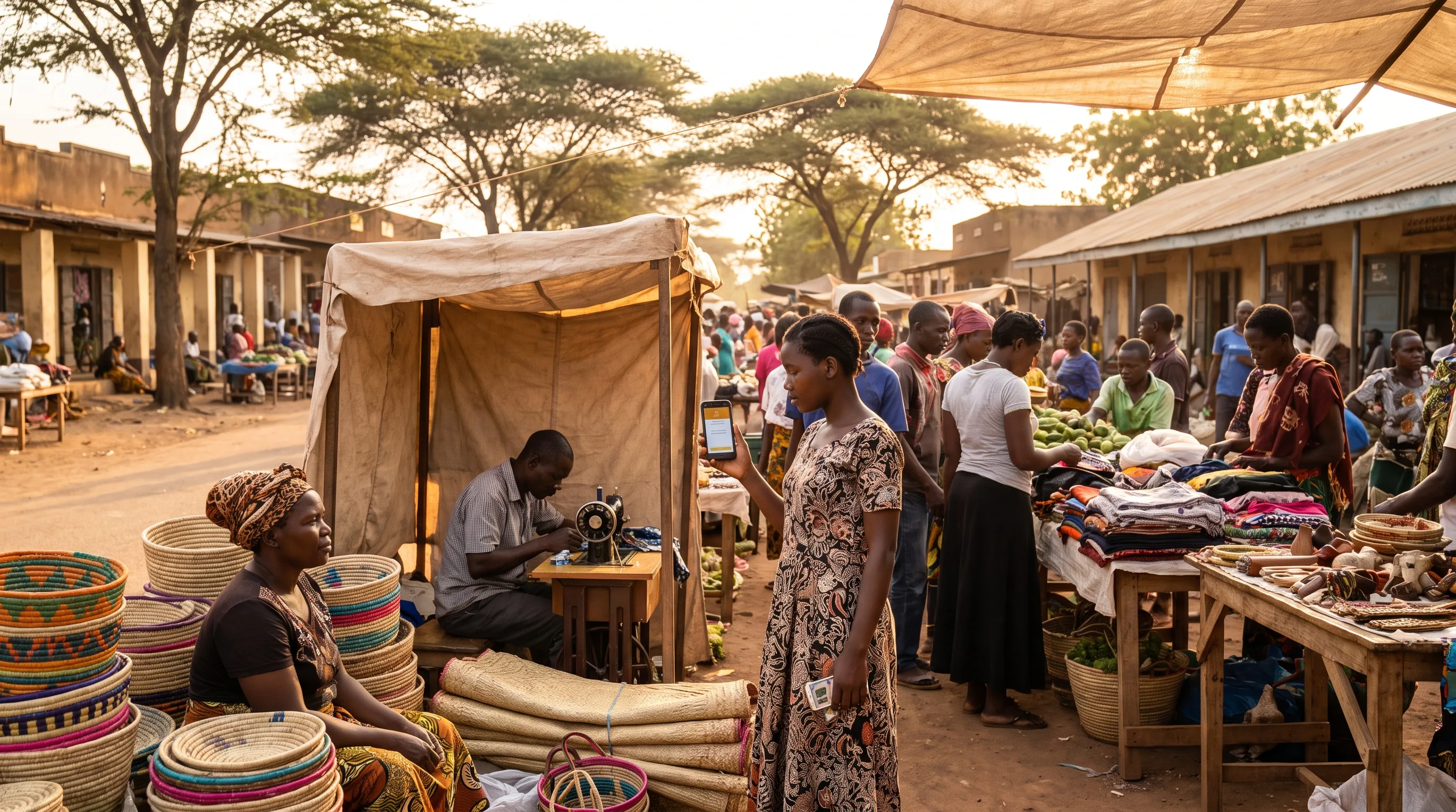 Documentary-style photograph representing Economic Development across East Africa
